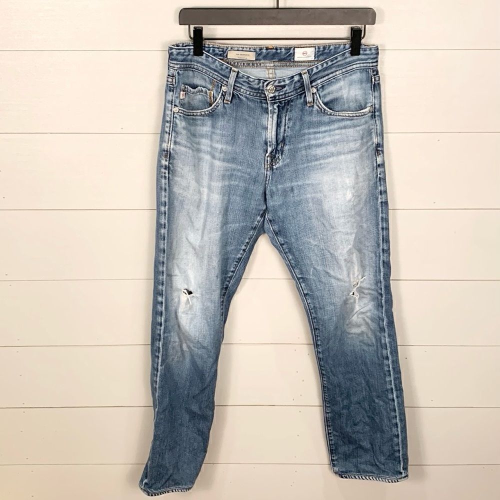 AG Adriano Goldschmeid *The Graduate Tailored leg” men’s size 30 jeans distress